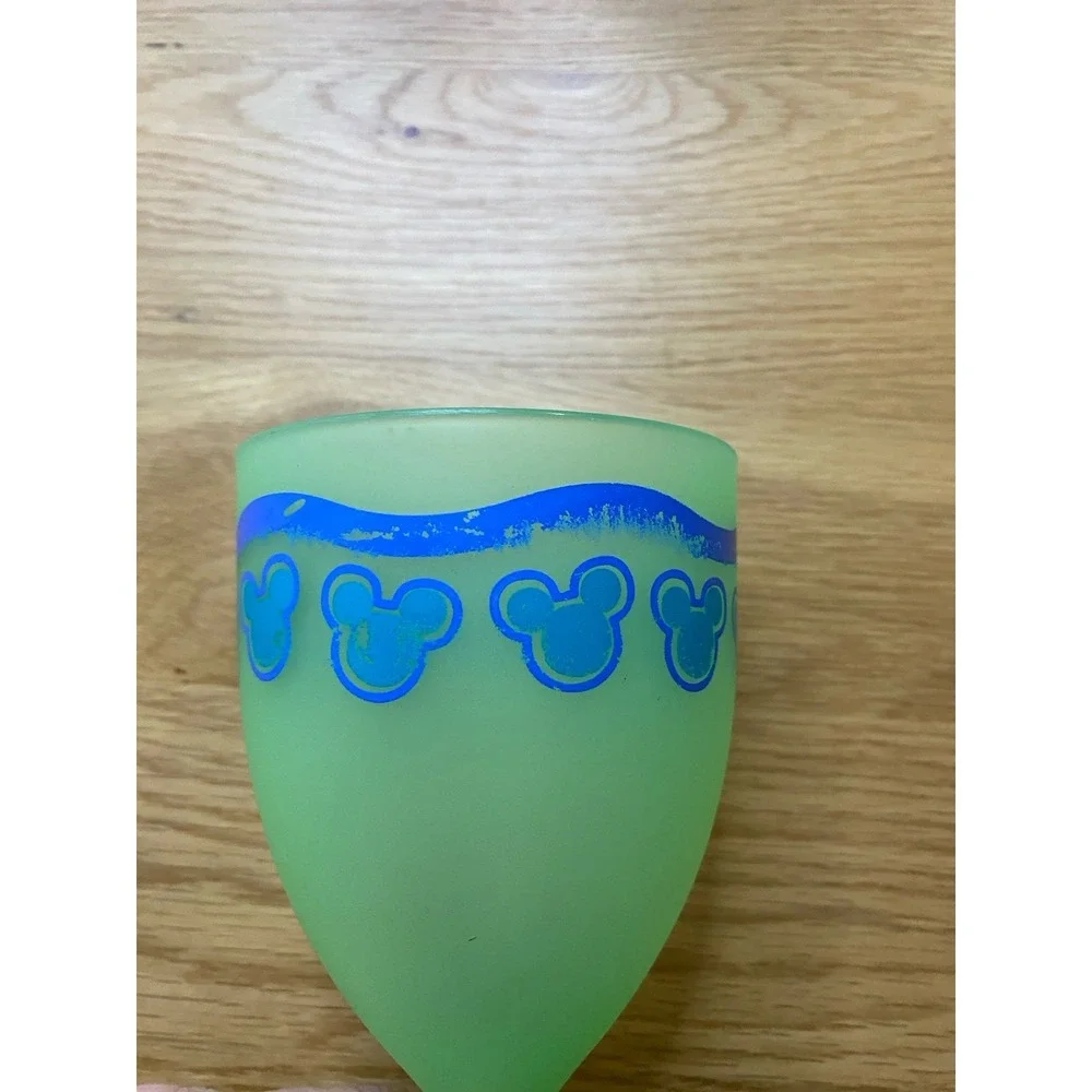 Disney Mickey Mouse Frosted Plastic Wine Glasses Set of 4 Neon Colors Party Cups - Picture 6 of 10